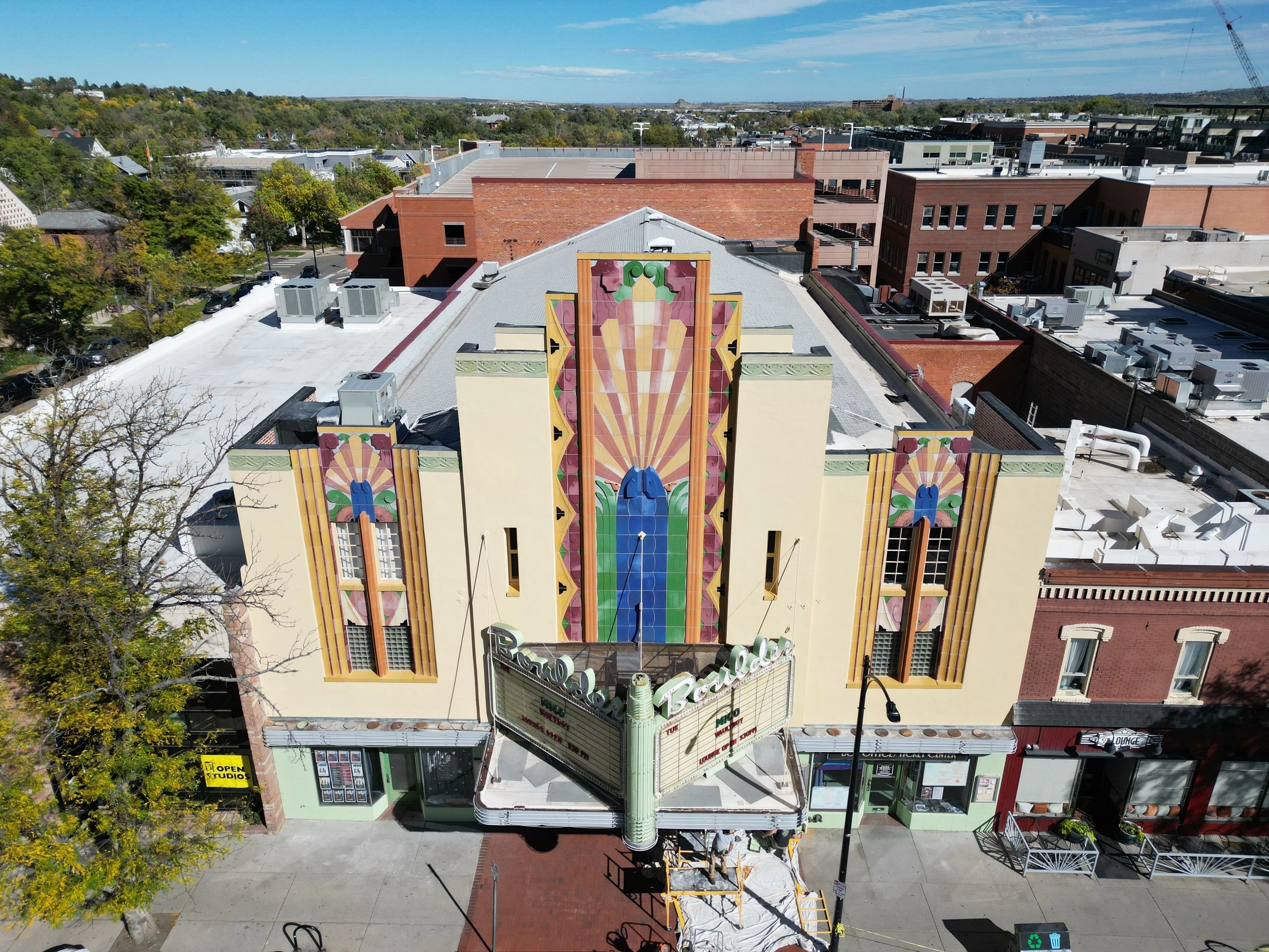 Aerial drone photo of building project